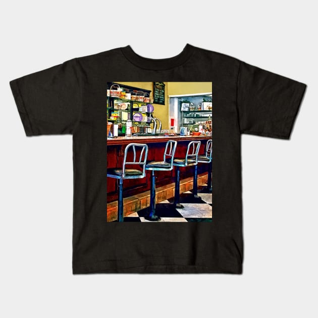 Candy Store With Soda Fountain Kids T-Shirt by SusanSavad